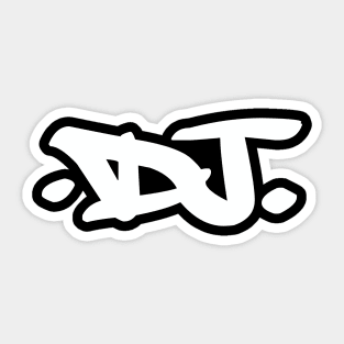 DJ Graffiti (White Lettering) Sticker